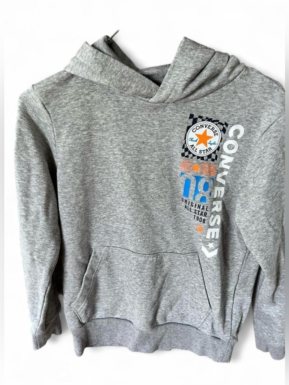 Converse Gray Hoodie with All Star Chest Graphic